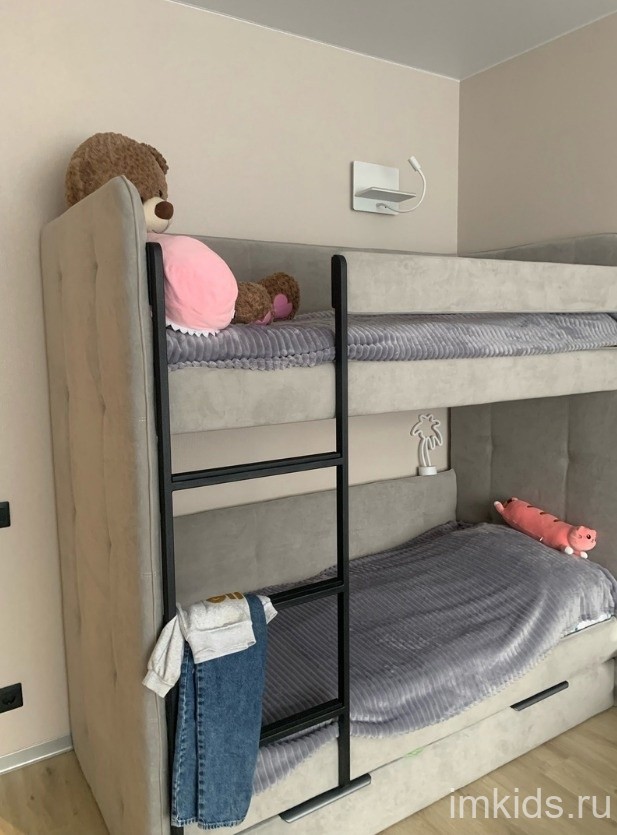 Двухярусная мягкая кровать "Бондо"