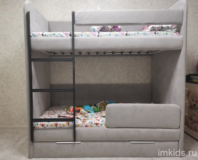 Двухярусная мягкая кровать "Бондо"