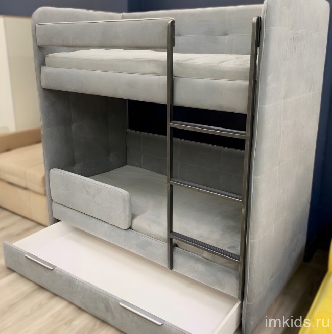 Двухярусная мягкая кровать "Бондо"