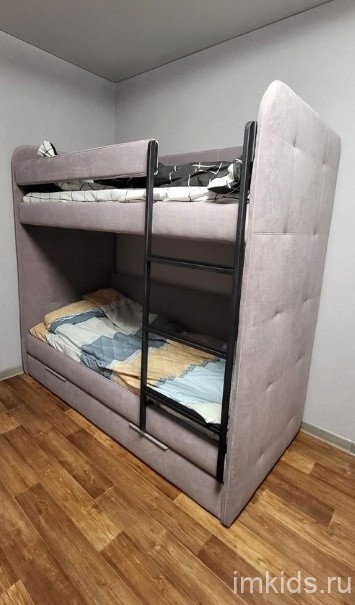 Двухярусная мягкая кровать "Бондо"