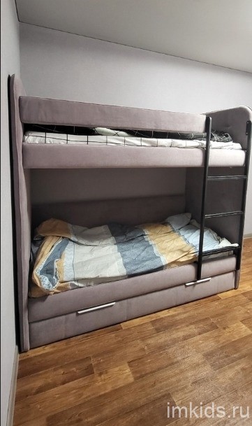 Двухярусная мягкая кровать "Бондо"