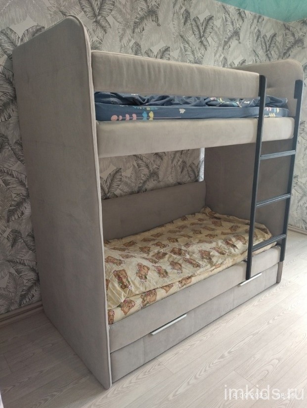 Двухярусная мягкая кровать "Бондо"