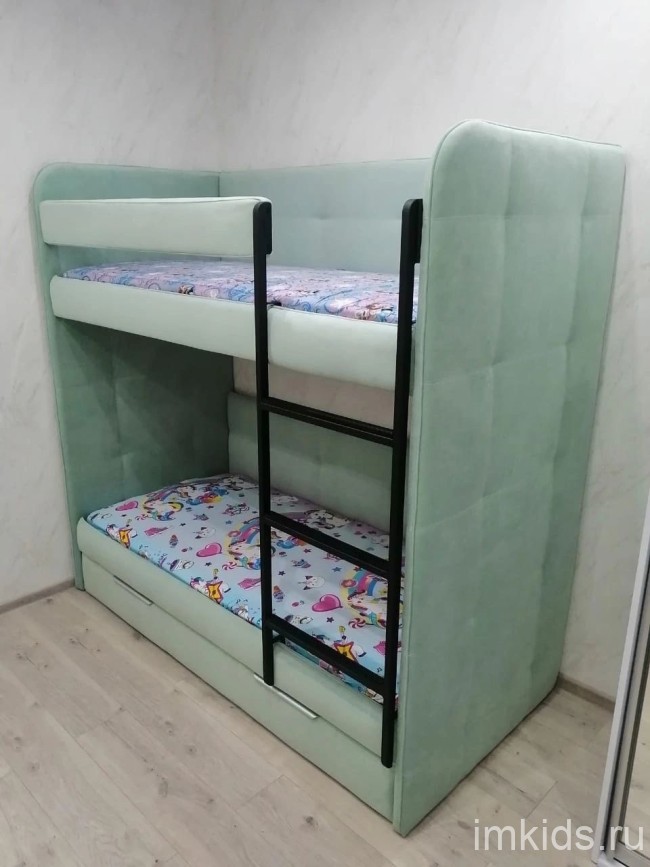 Двухярусная мягкая кровать "Бондо"