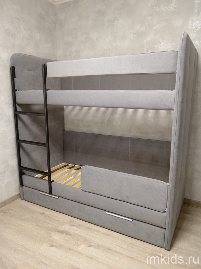 Двухярусная мягкая кровать "Бондо"