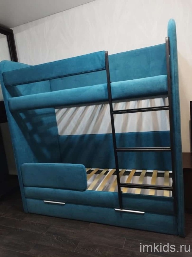 Двухярусная мягкая кровать "Бондо"