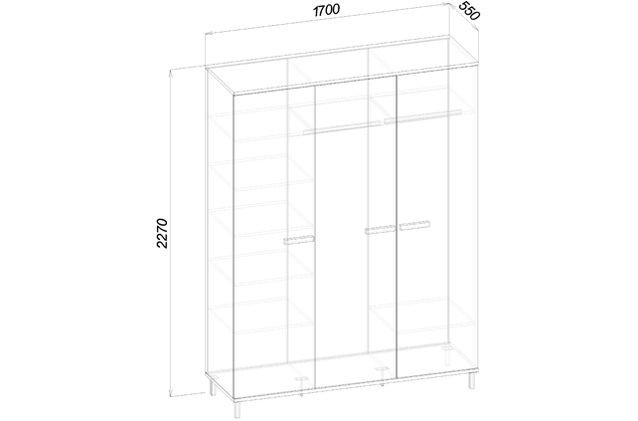 КОЛЛЕДЖ Шкаф 3-х дверный Ш3
