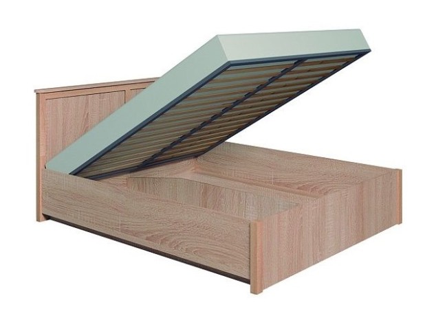 Кровать с подъемным механизмом Sherlock 43.2 140х200, дуб сонома Кровать с подъемным механизмом Sherlock 43.2 140х200, дуб сонома