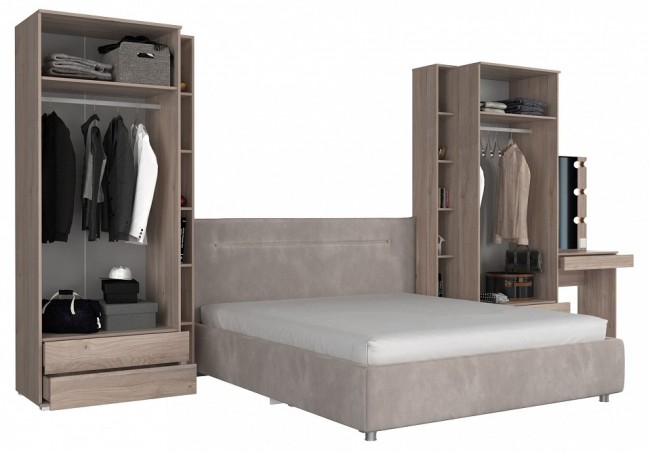 Гарнитур для спальни Лайк КС95 (дуб мария графит, дуб мария графит )