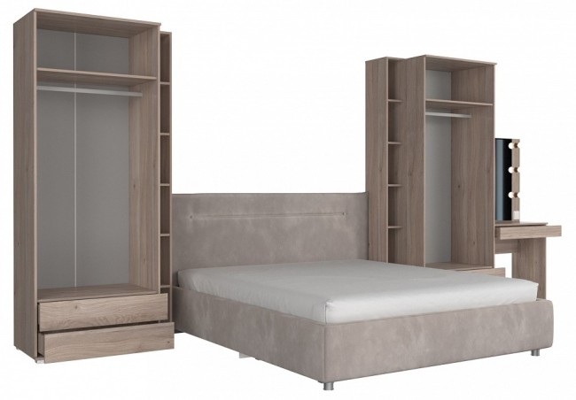 Гарнитур для спальни Лайк КС95 (дуб мария графит, дуб мария графит )
