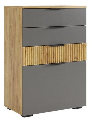 Комод Бери (дуб крафт золотой графит  600x354x863)