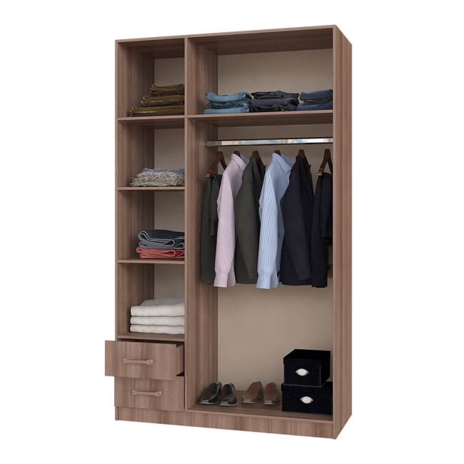 Шкаф 3-х створчатый с ящиками BTS, венге