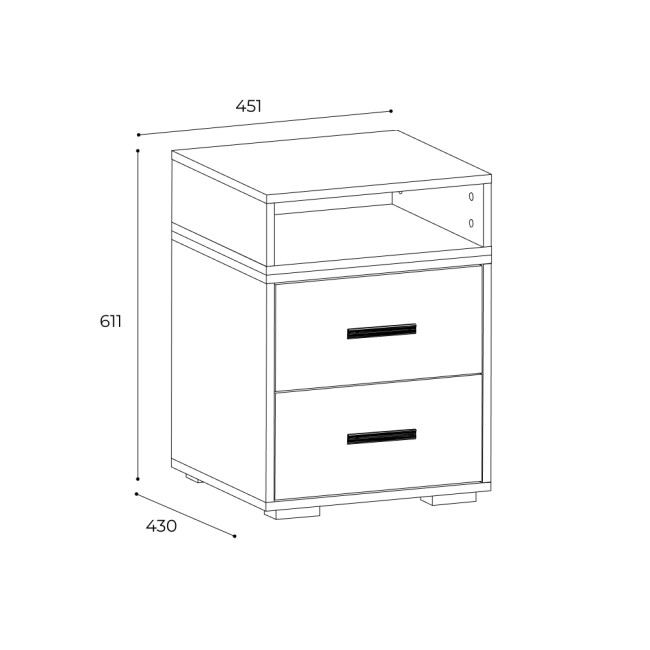 Тумба прикроватная с ящиками Стич