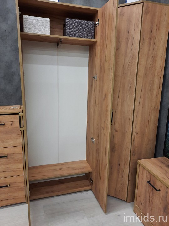 Шкаф платяной Агата АТ-4 (дуб крафт золотой дуб крафт золотой  800x350x2100)