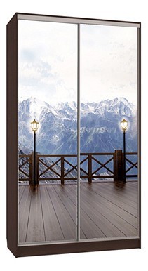 Шкаф-купе Рио 7-600 27 (венге цветной рисунок  1200x604x2305)