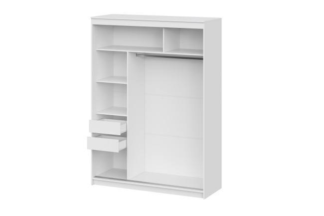 Шкаф-купе "ШКП 3" (1,6) Белый текстурный