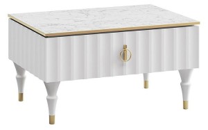 Стол журнальный Лоренсо (белый белый  780x550x440)