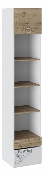 Стеллаж комбинированный Оксфорд ТД-139.07.20 (белый белый, ривьера  438x450x2203)
