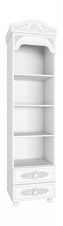 Стеллаж комбинированный Ассоль АС-43 (белое дерево белое дерево  532x416x2060)