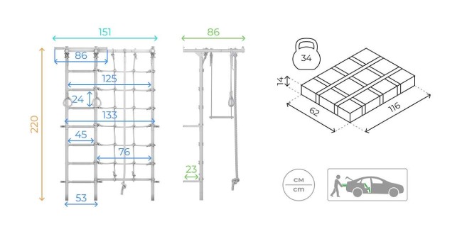 Шведская стенка "Romana S7.1"