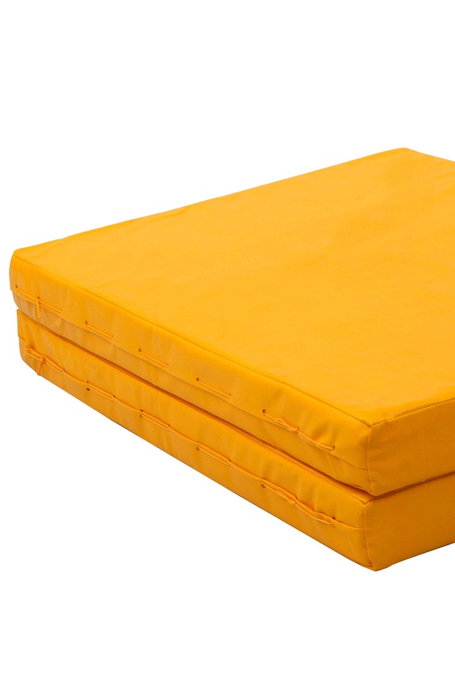 Мат № 8 (100 х 200 х 10) складной 1 сложение "KMSsport" жёлтый