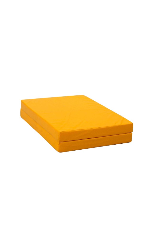 Мат № 8 (100 х 200 х 10) складной 1 сложение "KMSsport" жёлтый