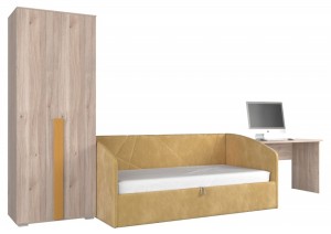 Гарнитур для детской Лайк К125 (дуб мария горчица, дуб мария медовый )