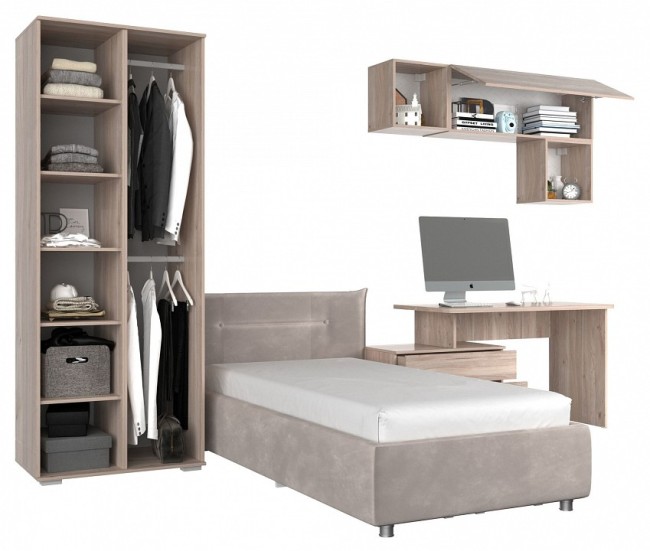 Гарнитур для детской Лайк КД53 (дуб мария дуб мария, индиго капучино )