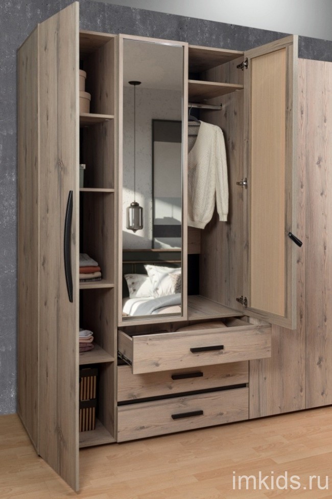 Шкаф для одежды и белья Nature 555, гаскон пайн