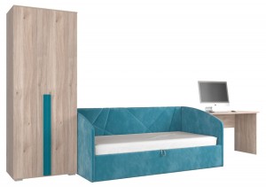 Гарнитур для детской Лайк К125 (дуб мария дуб мария, изумруд сосна )