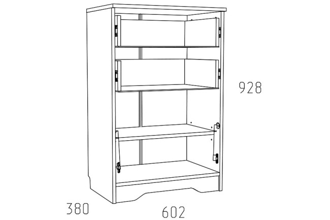 Тумба для обуви Оливия НМ 040.45 (дуб сонома дерево белое  602x380x928)