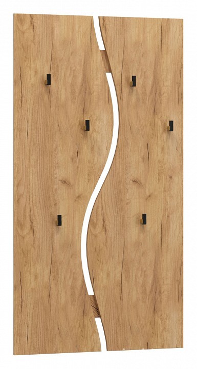 Вешалка настенная Агата АТ-6 (дуб крафт золотой   800x16x1500)