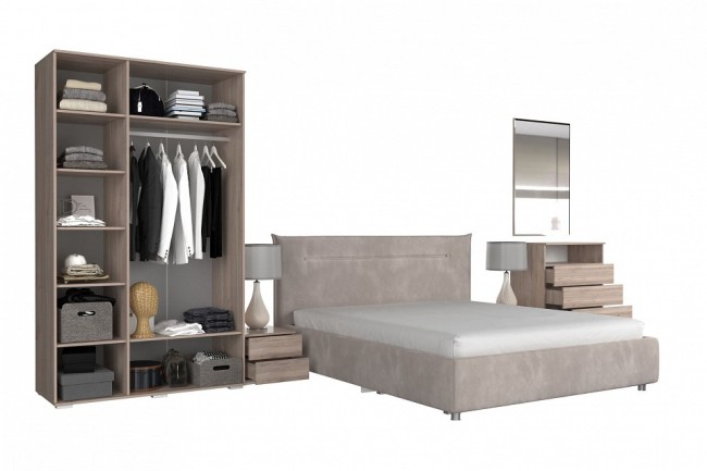 Гарнитур для спальни Лайк КС67 (дуб мария дуб мария, какао капучино )