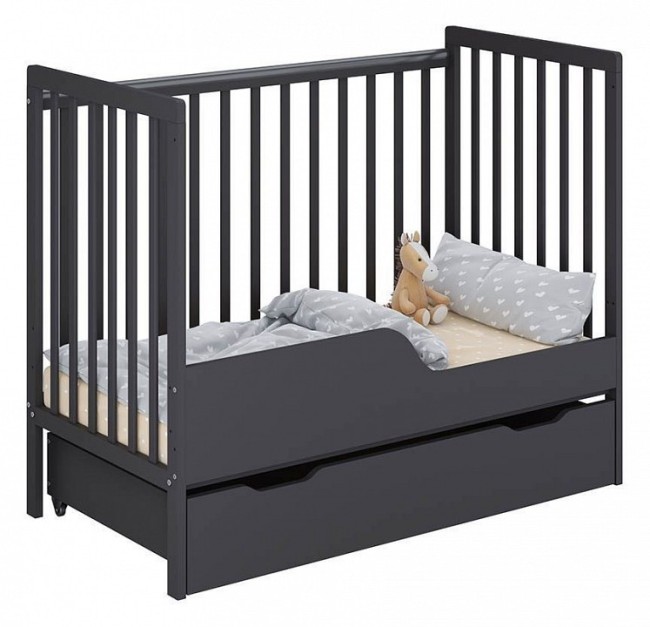 Кроватка Simple 310-03 (графит графит  1248x650x1020)