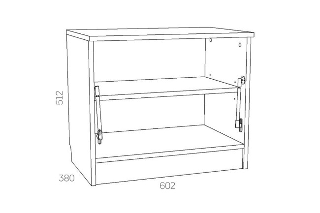 Тумба для обуви Оливия НМ 040.47 (дуб сонома дерево белое  602x380x512)