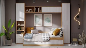 Набор для детской Хилтон (дуб крафт золотой белый  )