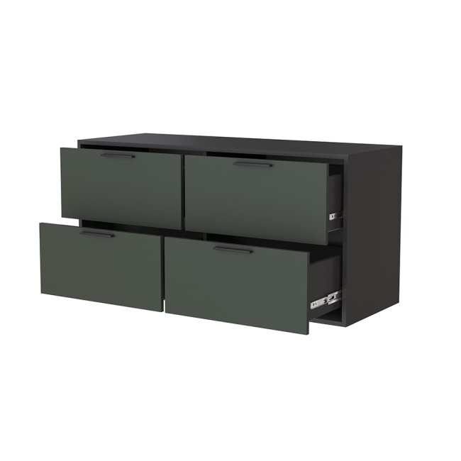 Комод Феникс, графит/олива софт