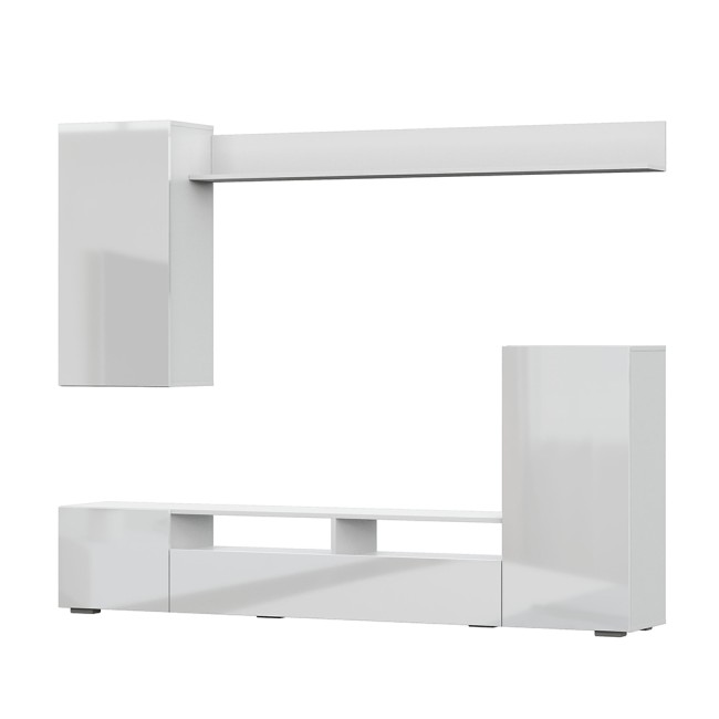 Стенка в гостиную МГС 4, белый/белый глянец Стенка в гостиную МГС 4, белый/белый глянец