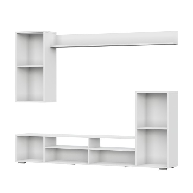 Стенка в гостиную МГС 4, белый/белый глянец Стенка в гостиную МГС 4, белый/белый глянец