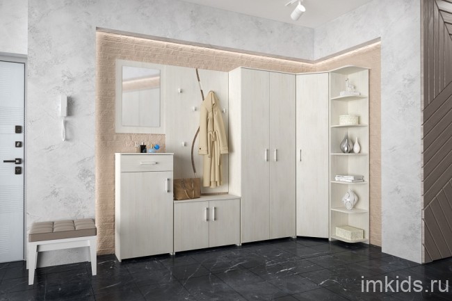 Вешалка настенная Агата АТ-6 (северное дерево светлое   800x16x1500)