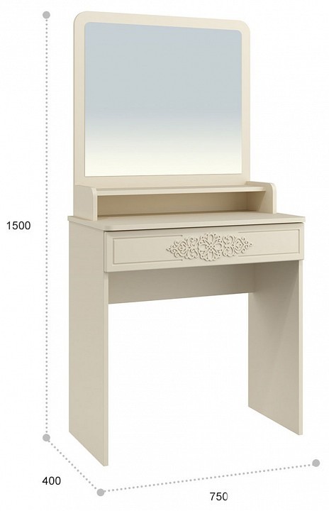 Стол туалетный Ассоль Лайт (ваниль ваниль  750x400x1500)