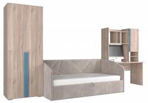 Гарнитур для детской Лайк К12 (дуб мария дуб мария, индиго капучино )