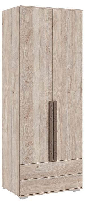Шкаф платяной Лайк 55.01 (дуб мария дуб мария, какао  800x550x2100)
