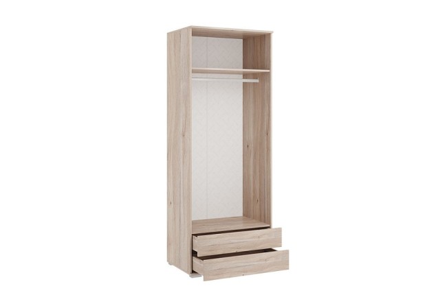 Шкаф платяной Лайк 55.01 (дуб мария дуб мария, какао  800x550x2100)