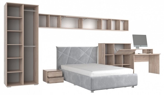 Гарнитур для детской Лайк КД146 (дуб мария галька, дуб мария галька )