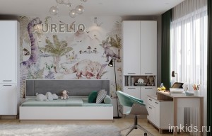 Подростковая комната "Аурелио" белая 2