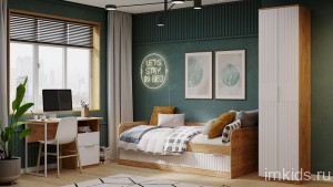 Гарнитур для детской Хилтон (дуб крафт золотой белый  )