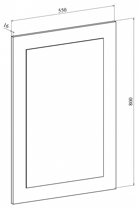 Зеркало настенное Агата АТ-7 (дуб крафт золотой   550x16x800)