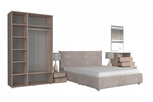 Гарнитур для спальни Лайк КС67 (дуб мария дуб мария, фуксия капучино )