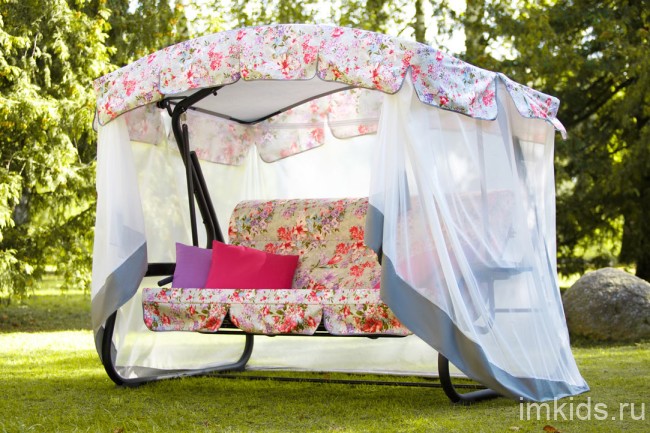 Качели садовые OLSA "Турин Премиум FLOWER"