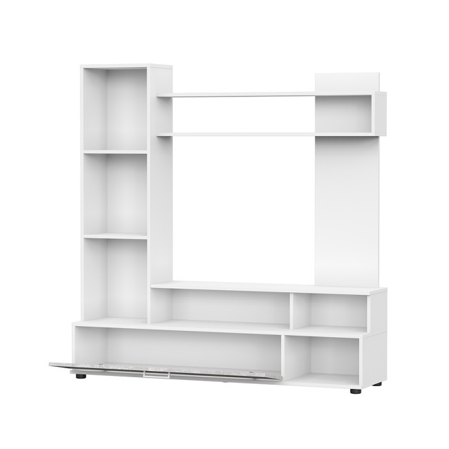 Стенка в гостиную МГС 9, белый/цемент светлый Стенка в гостиную МГС 9, белый/цемент светлый